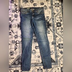 Kut from the Kloth Blue Skinny Jeans with Distressed Details